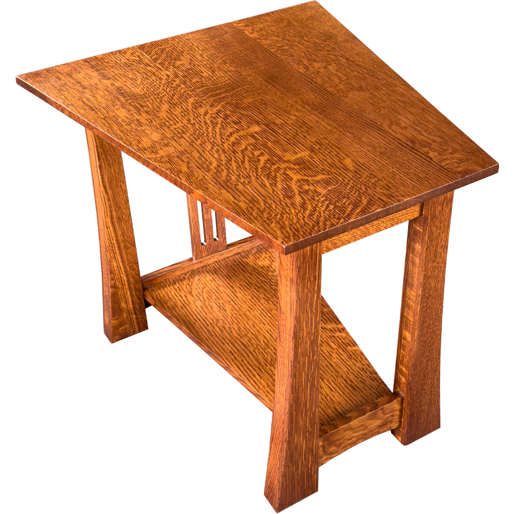 Solid Wood Furniture Copper Creek Wedge End Table Stuart David